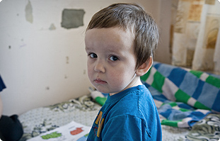 Child at Gomel Children's Hospital in Belarus